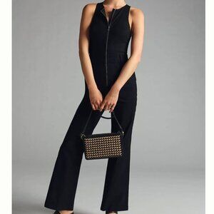 Anthropologie Maeve Black Naomi Workwear Jumpsuit Size 10